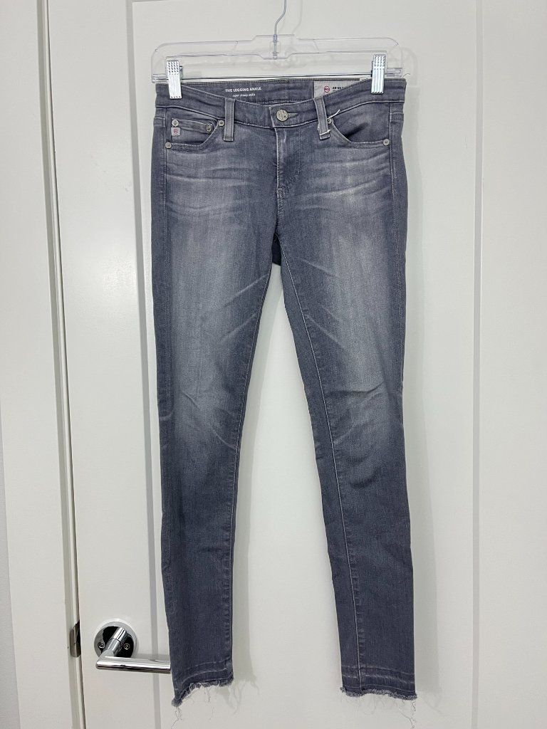 Ag Adriano Goldschmied Size 24 Grey The Legging Ankle Skinny Jeans
